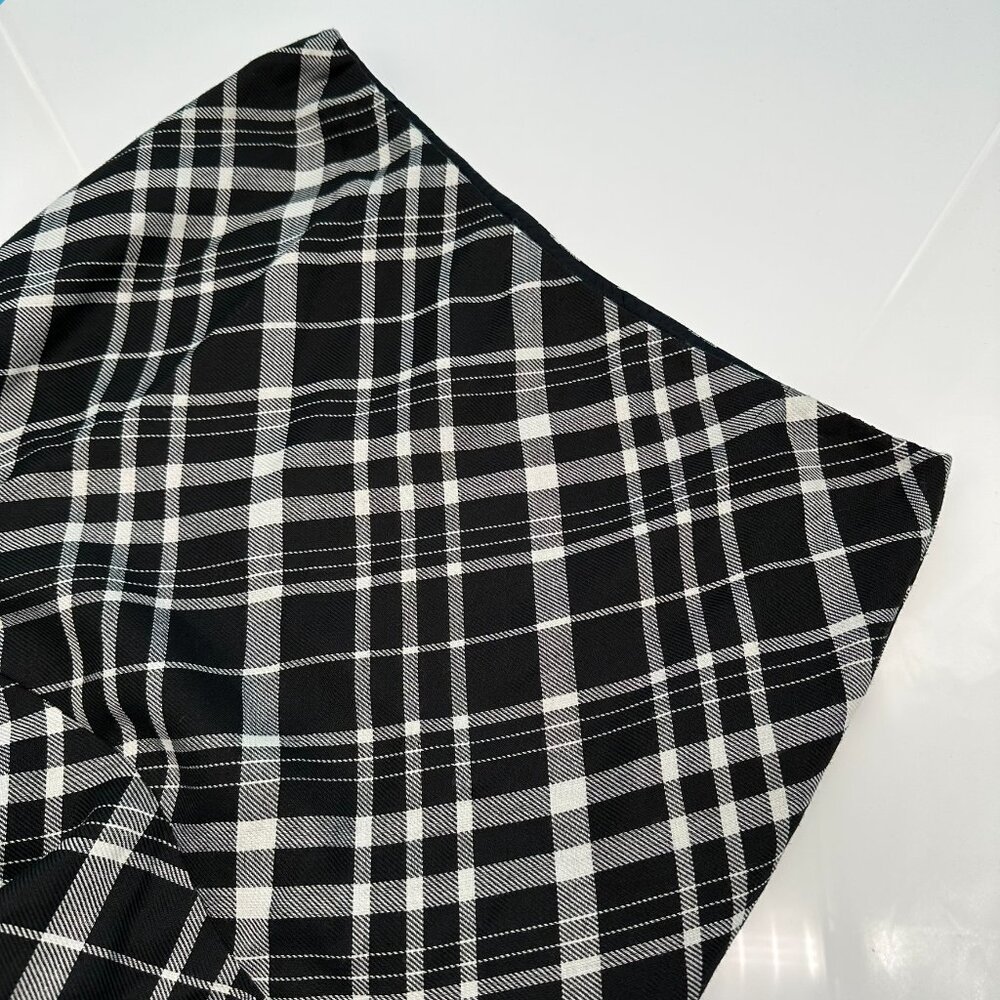 Lauren Ralph Lauren Petite Plaid Print Trumpet Midi Skirt, Size Small, Black‎
